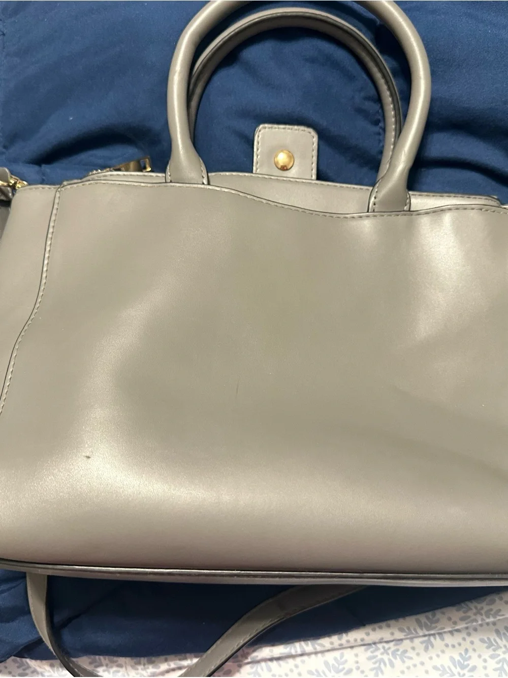 Classic Women's Gray Top-Handle Tote Bag